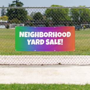Colorful NEIGHBORHOOD YARD SALE! Banner
