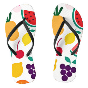 Colorful Neon Fruit Fiesta Jandals