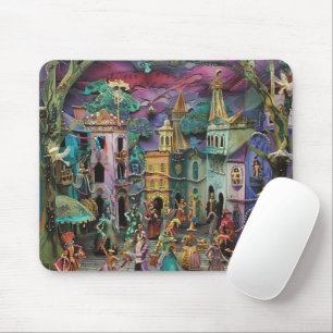 COLORFUL NEW ORLEANS MARDI GRAS SCENE MOUSE PAD