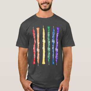 Colorful Oboe Oboist Player Double reed  T-Shirt
