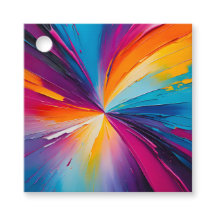 Colorful Oil Paint Art Gift Tags