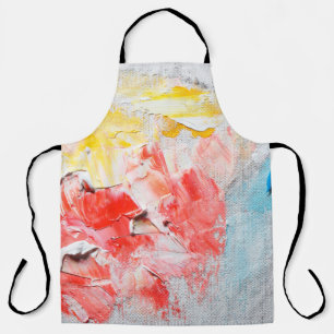 colorful oil paint on canvas paint,brush,stroke,ba apron