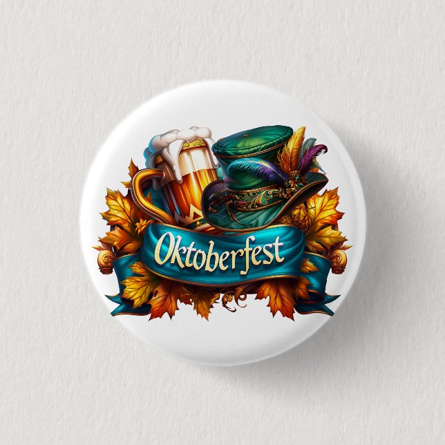 Colorful Oktoberfest  3 Cm Round Badge (Front)