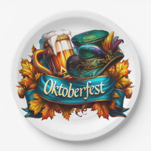 Colorful Oktoberfest Paper Plate