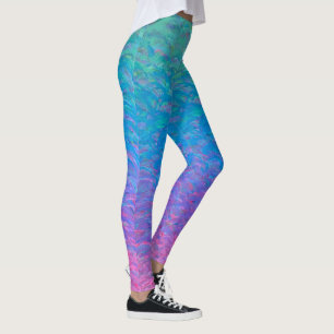 Colorful Ombre Painting Leggings