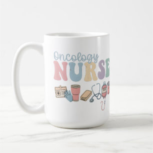 Colorful Oncology Nurse Retro Aesthetic Coffee Mug