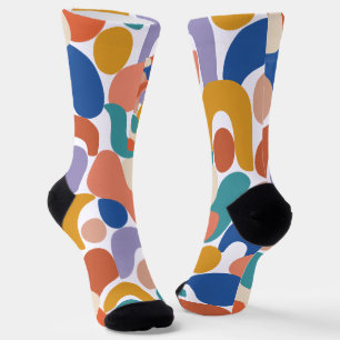 Colorful Organic Shapes Socks