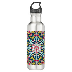 Colorful Ornamental Rosette Mandala Art 710 Ml Water Bottle