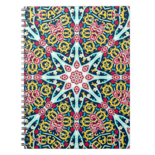 Colorful Ornamental Rosette Mandala Art Notebook