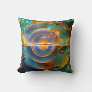 Colorful Otherworldly Abstract    Cushion