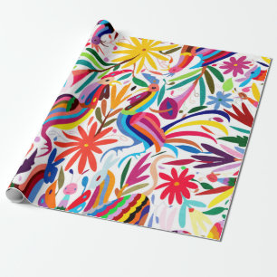 Colorful Otomi Print Wrapping Paper