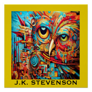 COLORFUL OWL ART POSTER