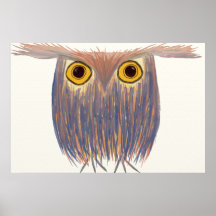 Colorful Owl Watercolor Painting
