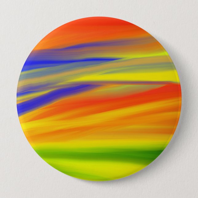 COLORFUL PAINT RAINBOW ART 10 CM ROUND BADGE (Front)