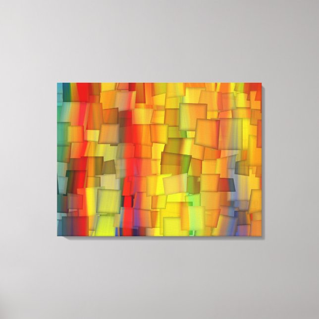 COLORFUL PAINT RAINBOW ART 3 CANVAS PRINT (Front)