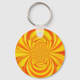 COLORFUL PAINT RAINBOW SWIRL KEY RING