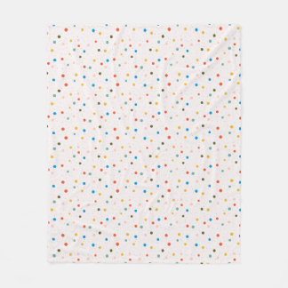 Colorful Painted Dots  Fleece Blanket
