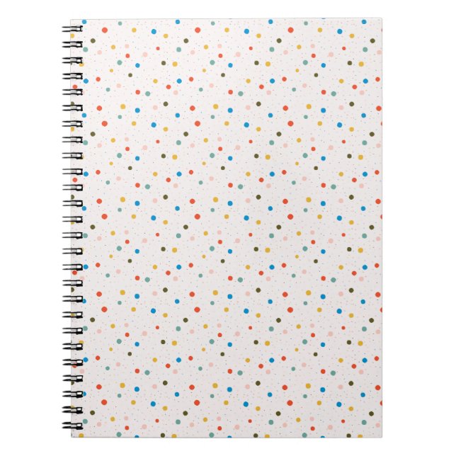 Colorful Painted Dots  Notebook (Front)