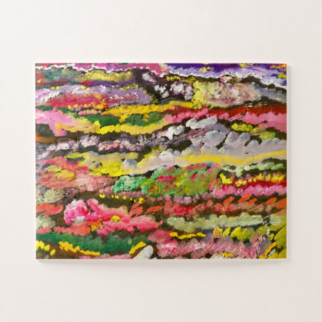 Colorful Painted Layers Jigsaw Puzzle (Horizontal)