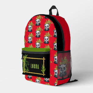 Colorful Panda Personalized Backpack