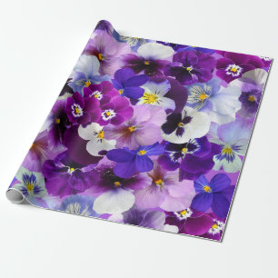 Colorful Pansies, Pretty Flowers, Wrapping Paper