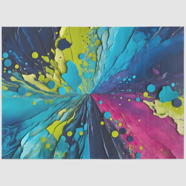 Colorful Paper Collage Art Tissue Paper (Front)