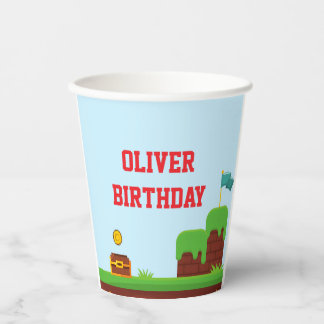 Colorful Paper cup kids video game