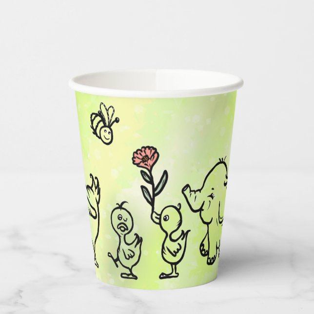 colorful paper cups (Left)