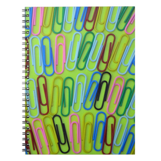 Colorful paperclips pattern      notebook (Front)