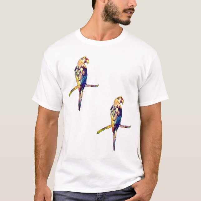 Colorful Parrot Men's T Shirt (Front)