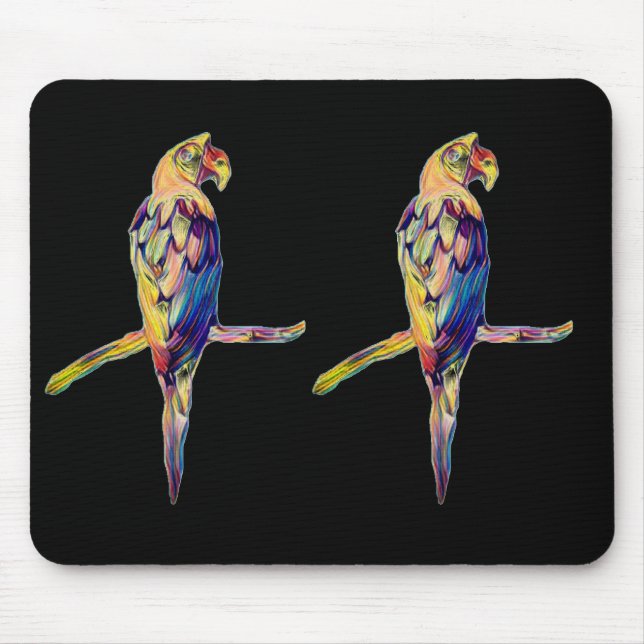 Colorful Parrot Mousemat (Front)