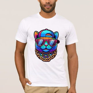 colorful party cat T-Shirt