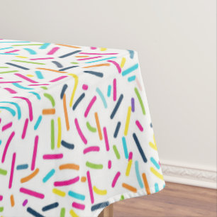 Colorful Party Sprinkles Pattern Tablecloth