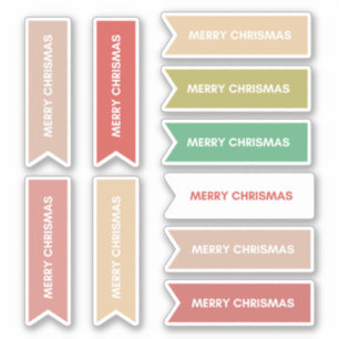 Colorful Pastel 10 pc Merry Christmas To From 