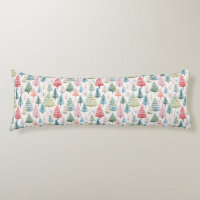 Colorful Pastel Christmas Pine Trees Pattern