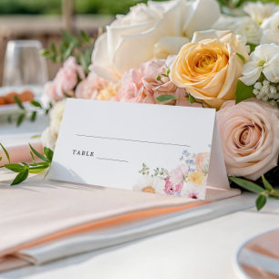 Colorful Pastel Floral  Place Card