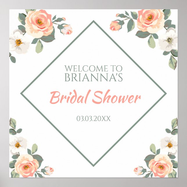 Colorful Pastel Roses Poster (Front)