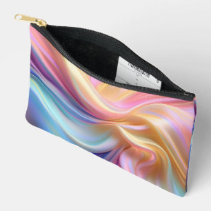 Colorful Pastel Silk Accessory Pouch