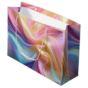 Colorful Pastel Silk Large Gift Bag
