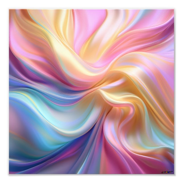 Colorful Pastel Silk Photo Print (Front)