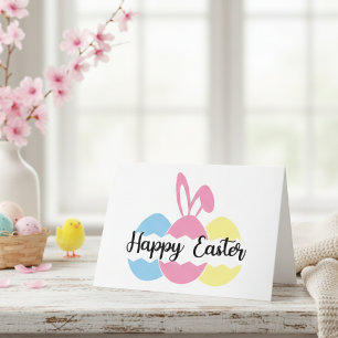Colorful Pastels Custom Happy Easter Holiday Card