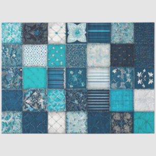 Colorful Patchwork Quilt Art Tissue Paper