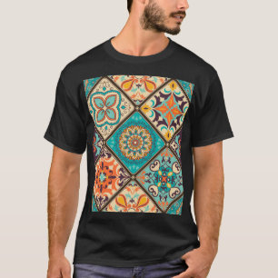 Colorful patchwork tile: Islamic motifs. T-Shirt