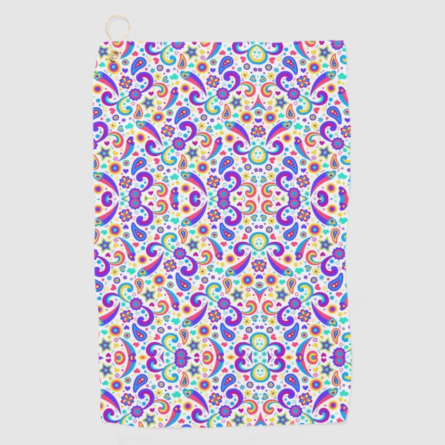 Colorful pattern design on two towels (Front)