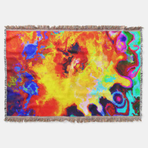 Colorful Pattern Explosion Throw Blanket