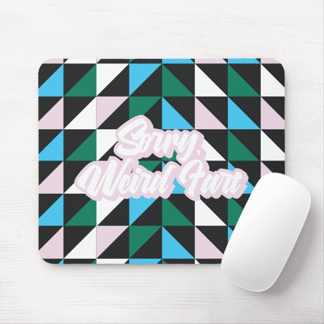 Colorful Patterned Sorry, Weird Fart Funny Mouse Pad (With Mouse)