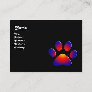 COLORFUL PAW,black white Business Card