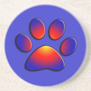 COLORFUL PAW COASTER