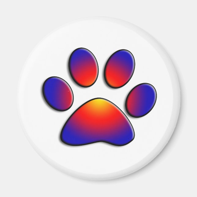 COLORFUL PAW MAGNET (Front)
