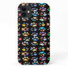 Colorful paw prints
